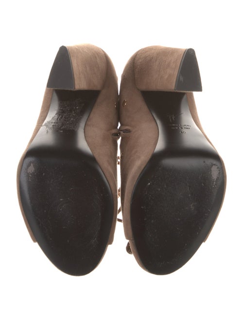 Giuseppe Zanotti Suede Studded Accents Lace-Up Boots