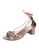 Giuseppe Zanotti Suede Crystal Embellishments Sandals
