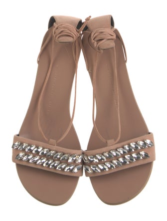 Giuseppe Zanotti Suede Crystal Embellishments Sandals