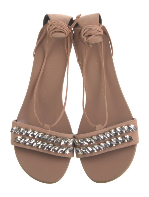 Giuseppe Zanotti Suede Crystal Embellishments Sandals