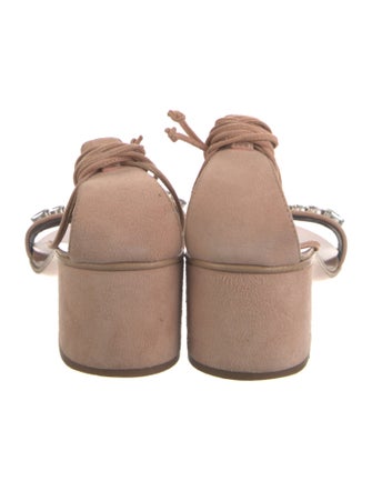 Giuseppe Zanotti Suede Crystal Embellishments Sandals