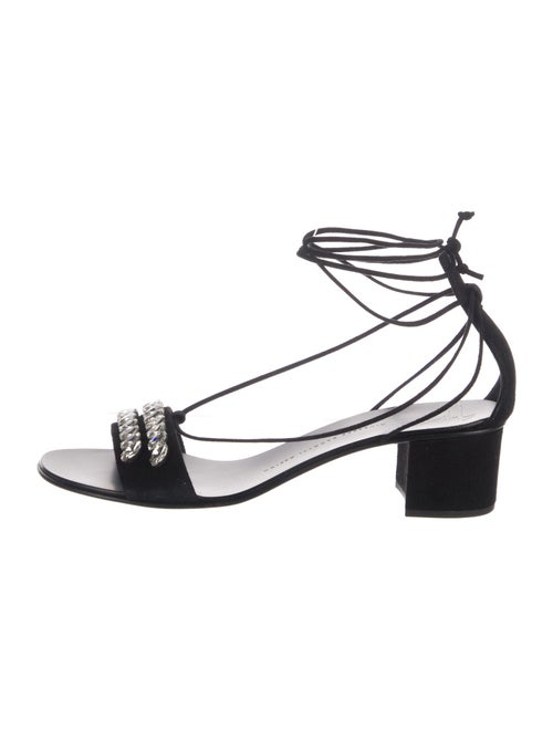 Giuseppe Zanotti Suede Crystal Embellishments Sandals