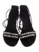 Giuseppe Zanotti Suede Crystal Embellishments Sandals
