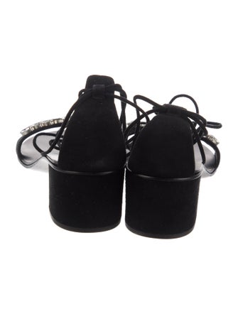 Giuseppe Zanotti Suede Crystal Embellishments Sandals