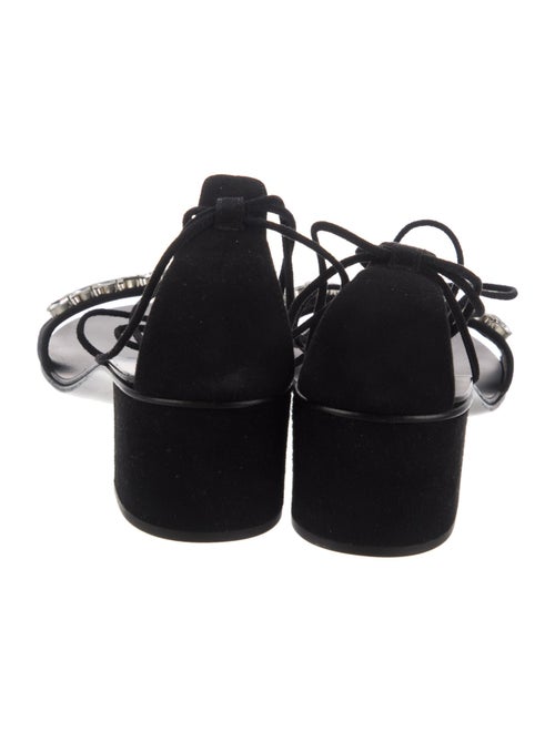 Giuseppe Zanotti Suede Crystal Embellishments Sandals