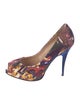 Giuseppe Zanotti Satin Printed Pumps