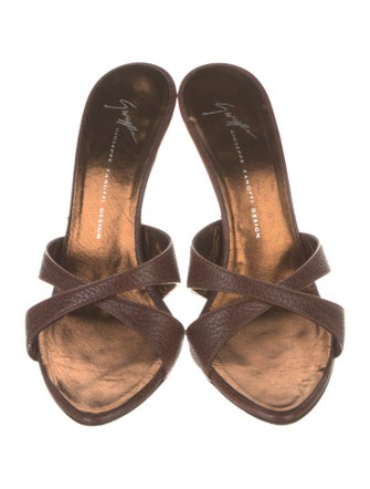 Giuseppe Zanotti Leather Slides