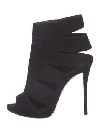 Giuseppe Zanotti Suede Cutout Accent Slingback Pumps