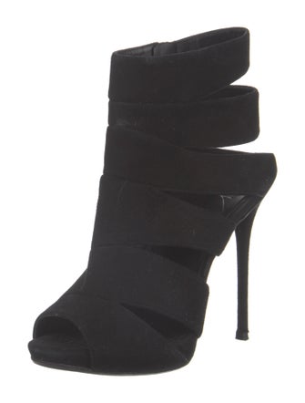 Giuseppe Zanotti Suede Cutout Accent Slingback Pumps