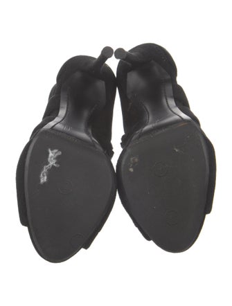 Giuseppe Zanotti Suede Cutout Accent Slingback Pumps