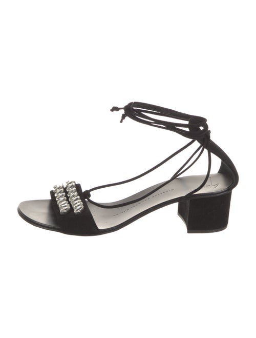 Giuseppe Zanotti Suede Crystal Embellishments Sandals
