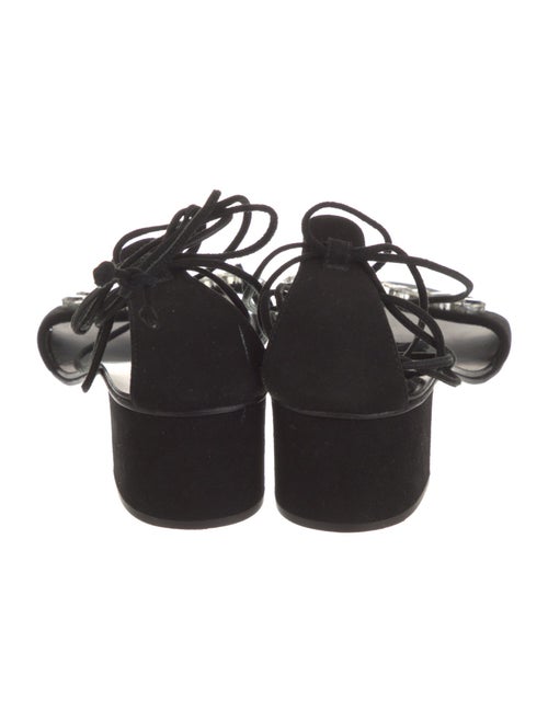 Giuseppe Zanotti Suede Crystal Embellishments Sandals