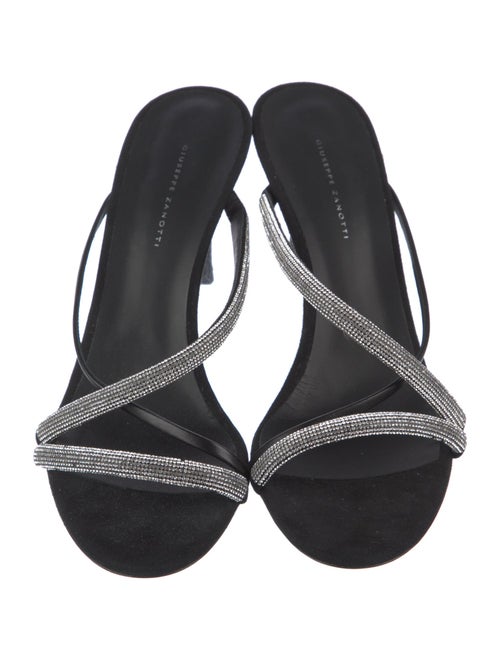 Giuseppe Zanotti Leather Crystal Embellishments Slides