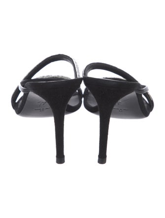Giuseppe Zanotti Leather Crystal Embellishments Slides