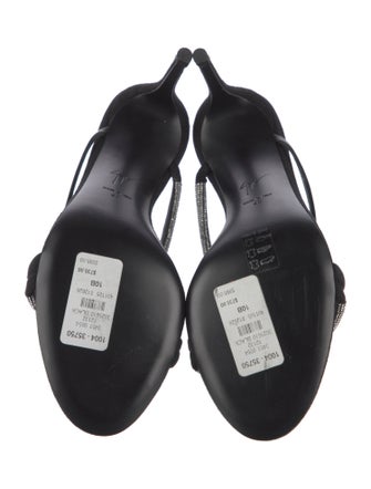 Giuseppe Zanotti Leather Crystal Embellishments Slides