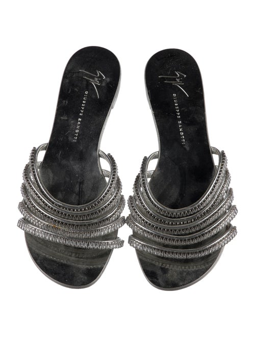Giuseppe Zanotti Leather Crystal Embellishments Slides