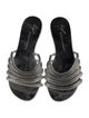 Giuseppe Zanotti Leather Crystal Embellishments Slides