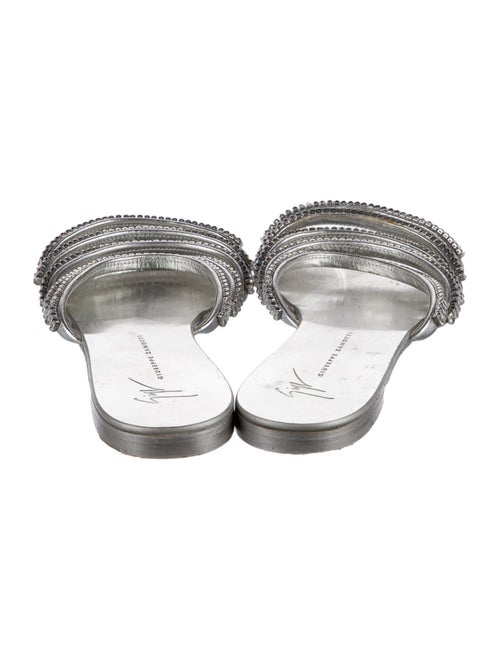 Giuseppe Zanotti Leather Crystal Embellishments Slides