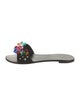 Giuseppe Zanotti Suede Crystal Embellishments Slides