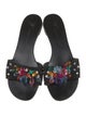 Giuseppe Zanotti Suede Crystal Embellishments Slides
