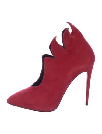 Giuseppe Zanotti Suede Scalloped Accent Pumps
