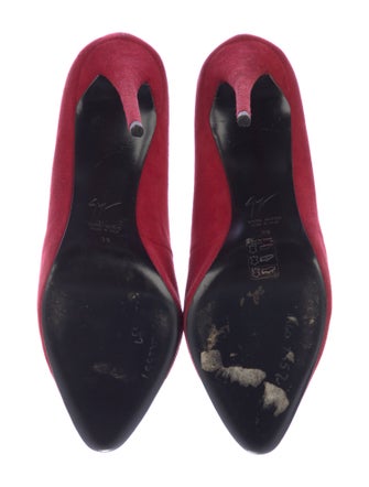 Giuseppe Zanotti Suede Scalloped Accent Pumps