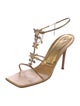 Giuseppe Zanotti Leather Chain-Link Accents T-Strap Sandals