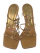 Giuseppe Zanotti Leather Chain-Link Accents T-Strap Sandals
