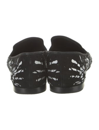 Giuseppe Zanotti Suede Floral Print Loafers