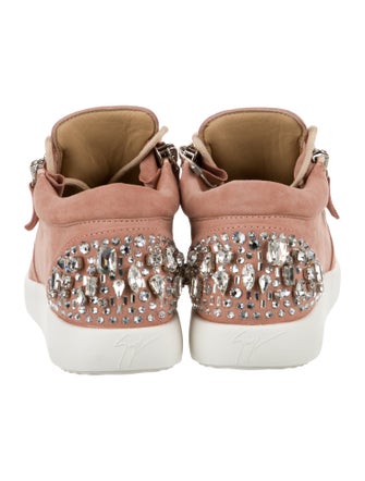 Giuseppe Zanotti Suede Crystal Embellishments Sneakers
