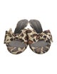 Giuseppe Zanotti Satin Animal Print Slides