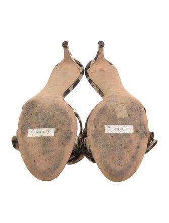 Giuseppe Zanotti Satin Animal Print Slides