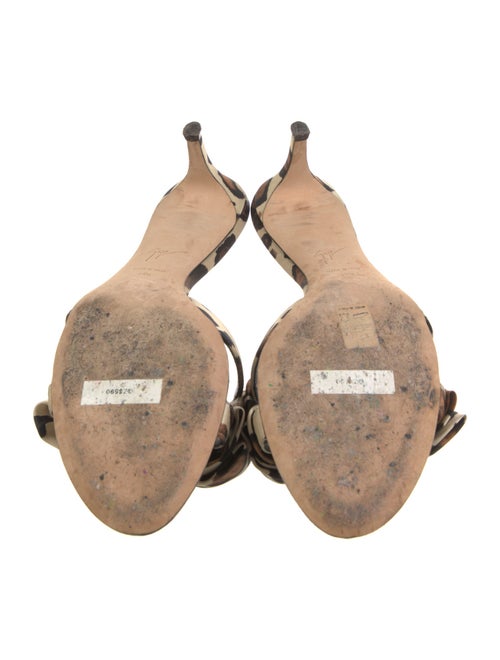 Giuseppe Zanotti Satin Animal Print Slides