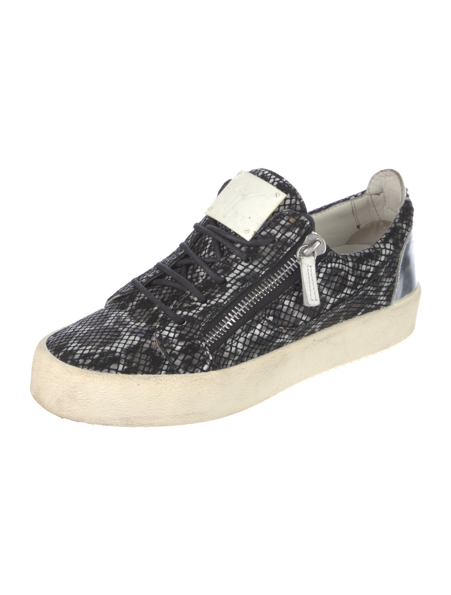 Giuseppe Zanotti Leather Animal Print Sneakers