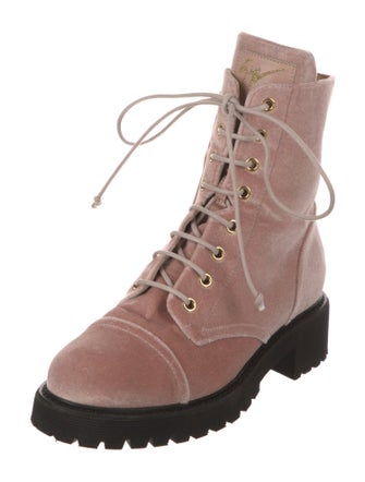 Giuseppe Zanotti Velvet Combat Boots