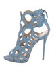 Giuseppe Zanotti Suede Cutout Accent Gladiator Sandals