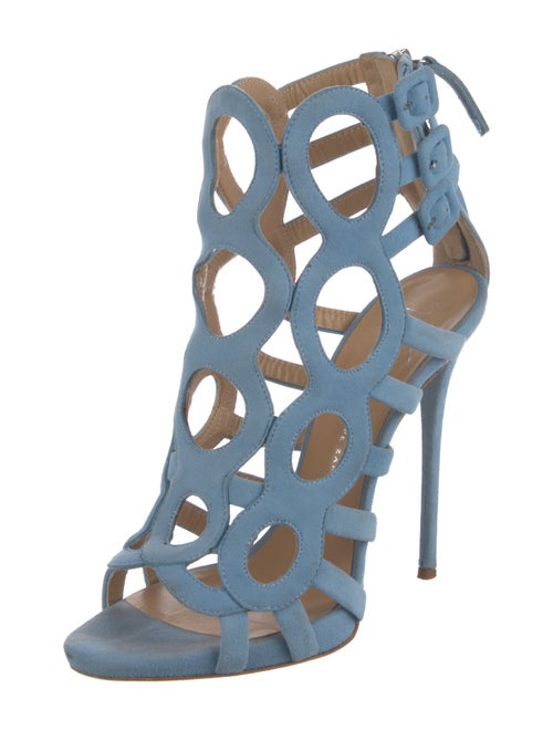 Giuseppe Zanotti Suede Cutout Accent Gladiator Sandals
