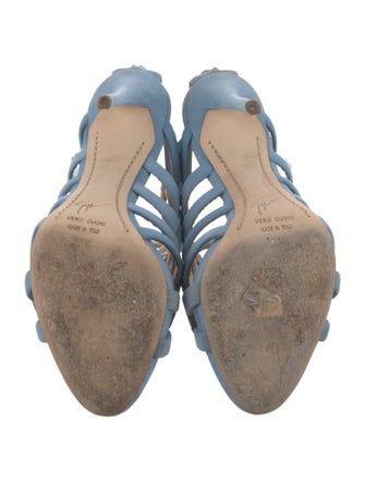 Giuseppe Zanotti Suede Cutout Accent Gladiator Sandals