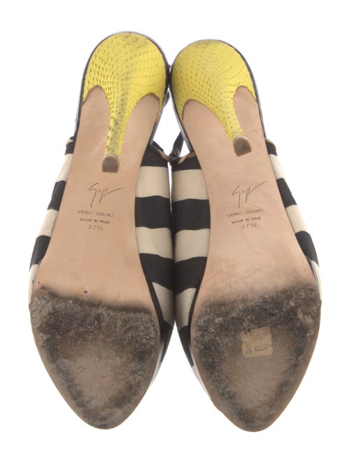 Giuseppe Zanotti Canvas Striped Slingback Pumps