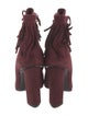 Giuseppe Zanotti Suede Fringe Trim Accent Lace-Up Boots