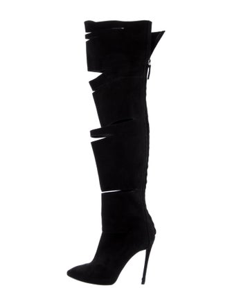 Giuseppe Zanotti Suede Cutout Accent Boots