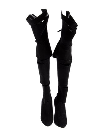 Giuseppe Zanotti Suede Cutout Accent Boots