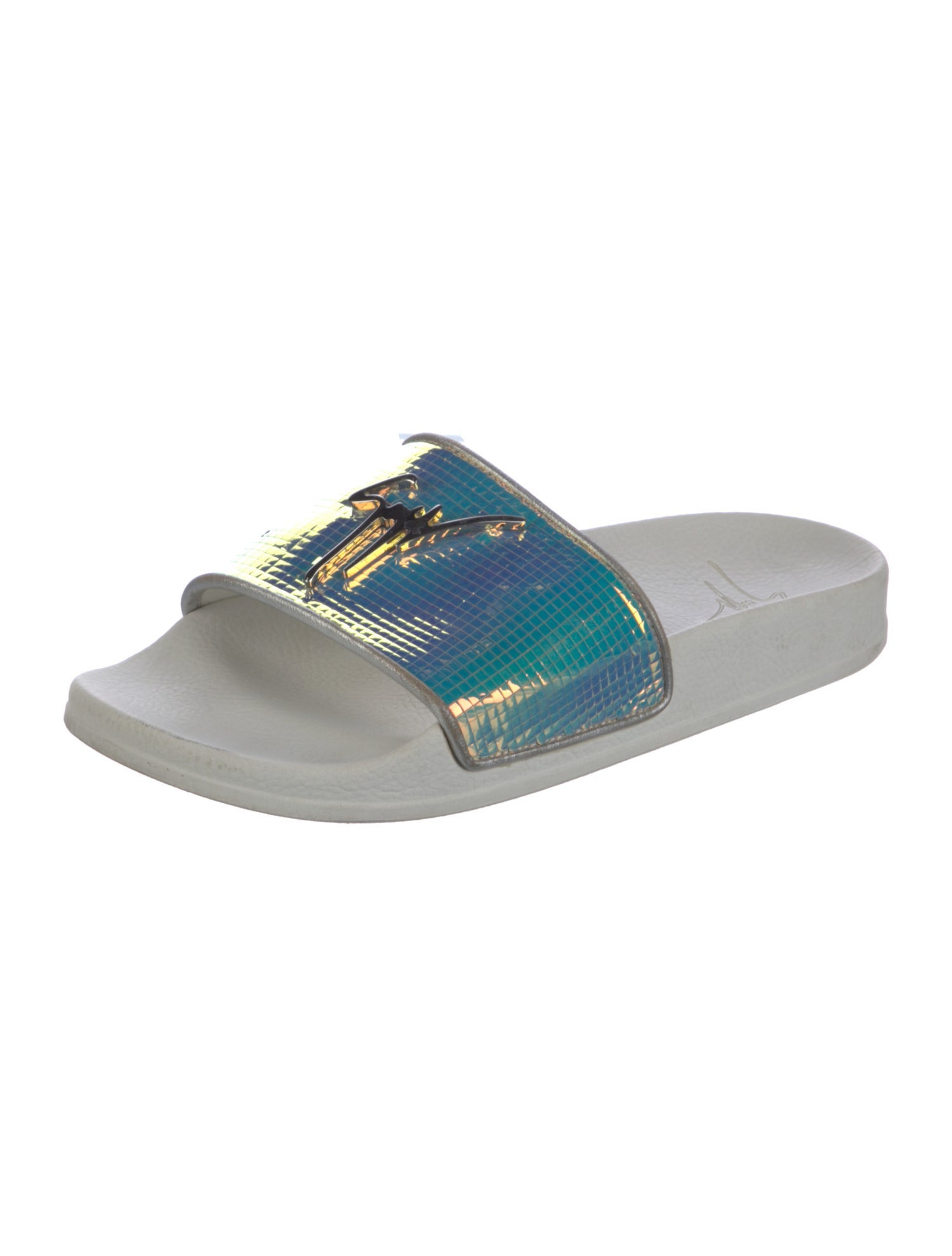 Giuseppe Zanotti Rubber Colorblock Pattern Slides