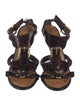 Giuseppe Zanotti Patent Leather Studded Accents T-Strap Sandals