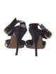 Giuseppe Zanotti Patent Leather Studded Accents T-Strap Sandals