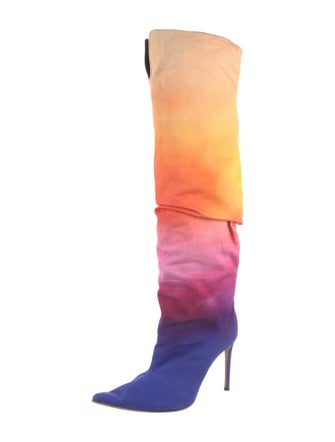 Giuseppe Zanotti Canvas Printed Sock Boots