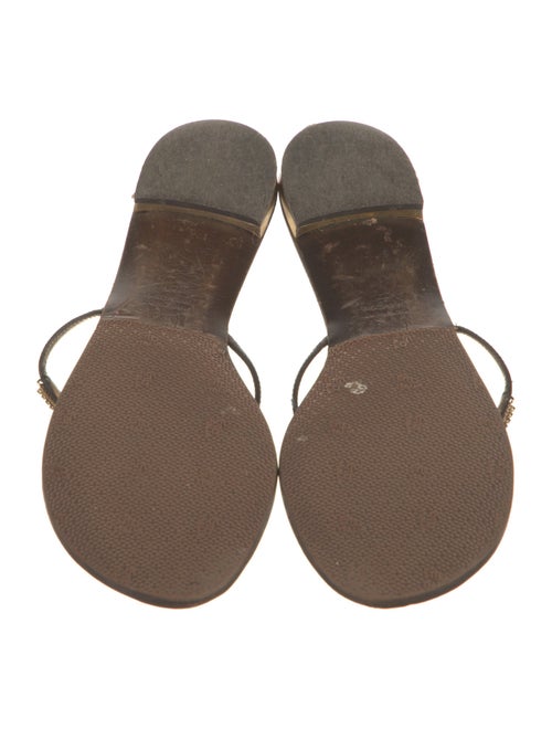 Giuseppe Zanotti Leather Crystal Embellishments Slides