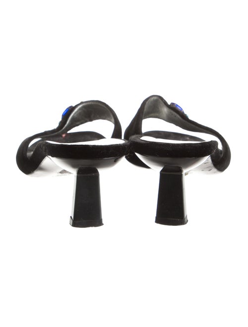 Giuseppe Zanotti Velvet Crystal Embellishments Slides