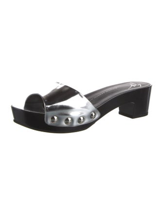 Giuseppe Zanotti Leather Studded Accents Slides