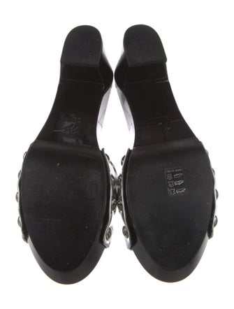 Giuseppe Zanotti Leather Studded Accents Slides